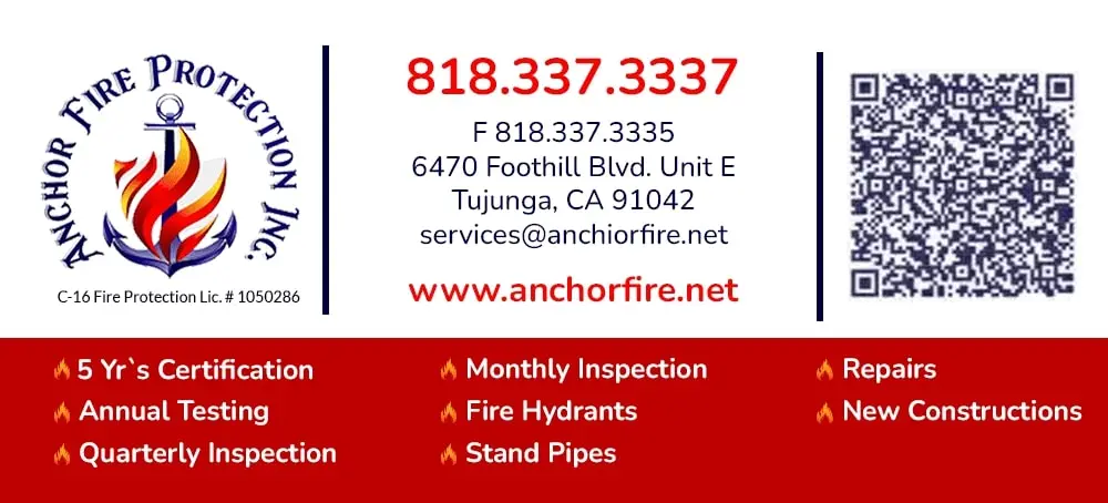 anchor fire company name, KSPs QR code and address